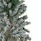 3 Pack Pre-Lit Flocked Alpine Christmas Trees, Clear Lights